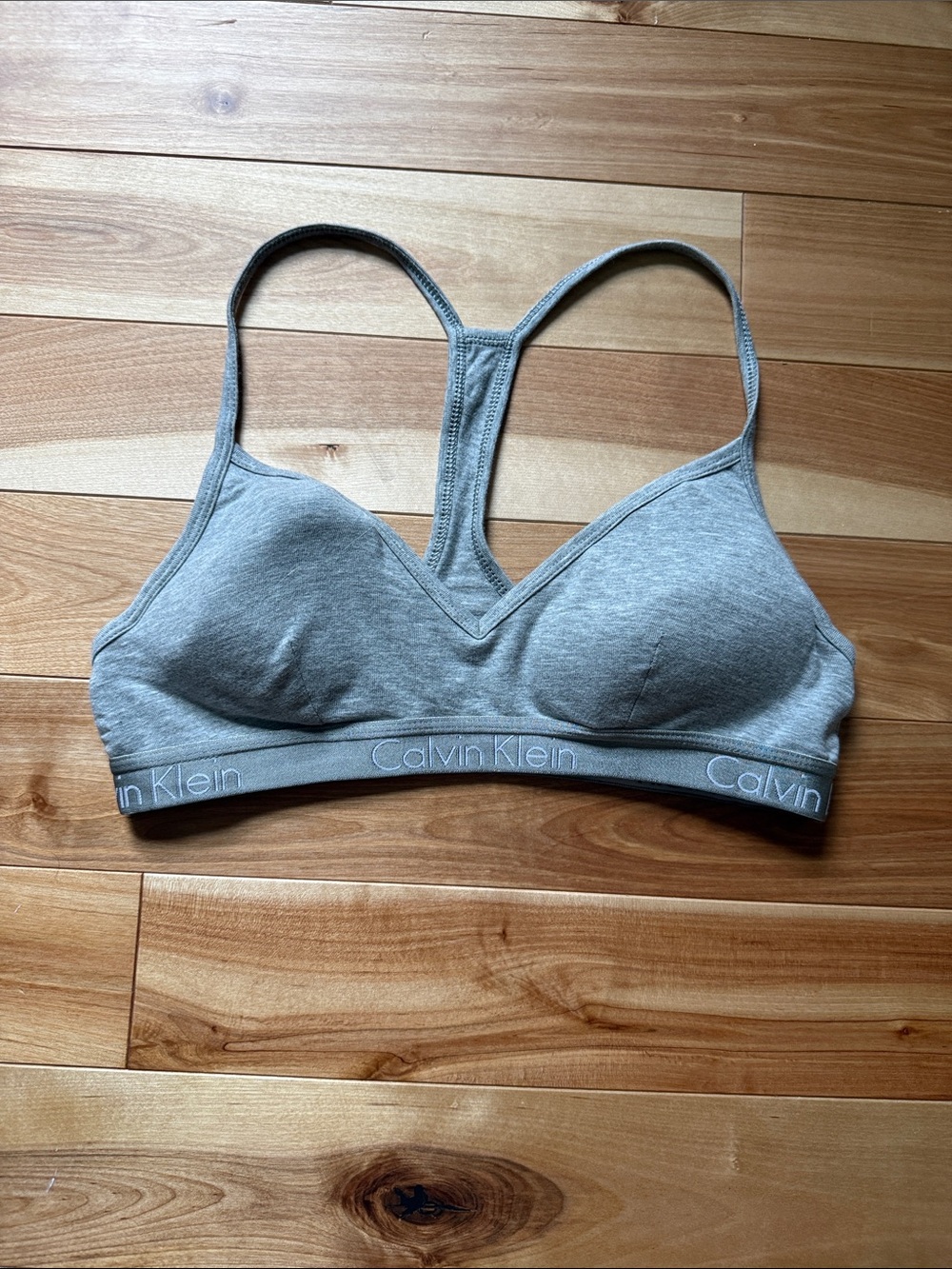 Calvin Klein Light Gray Racerback Bralette